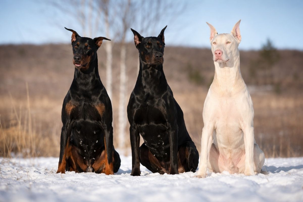 doberman blanc prix