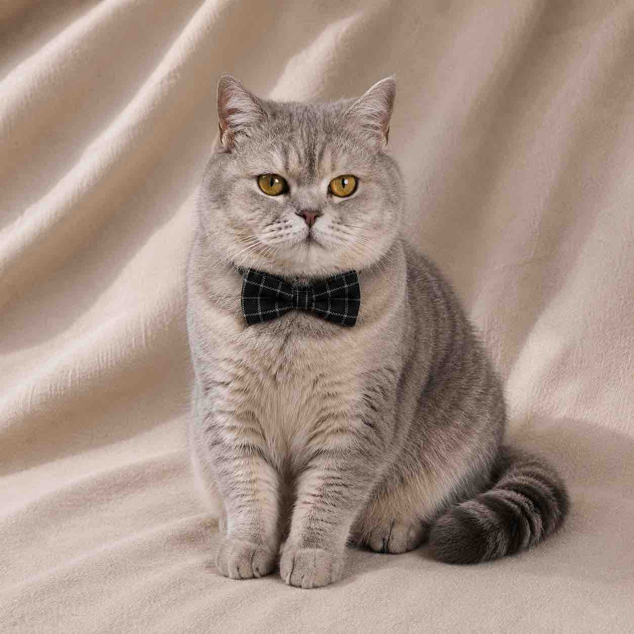 Collier anti-étranglement avec nœud papillon pour chat