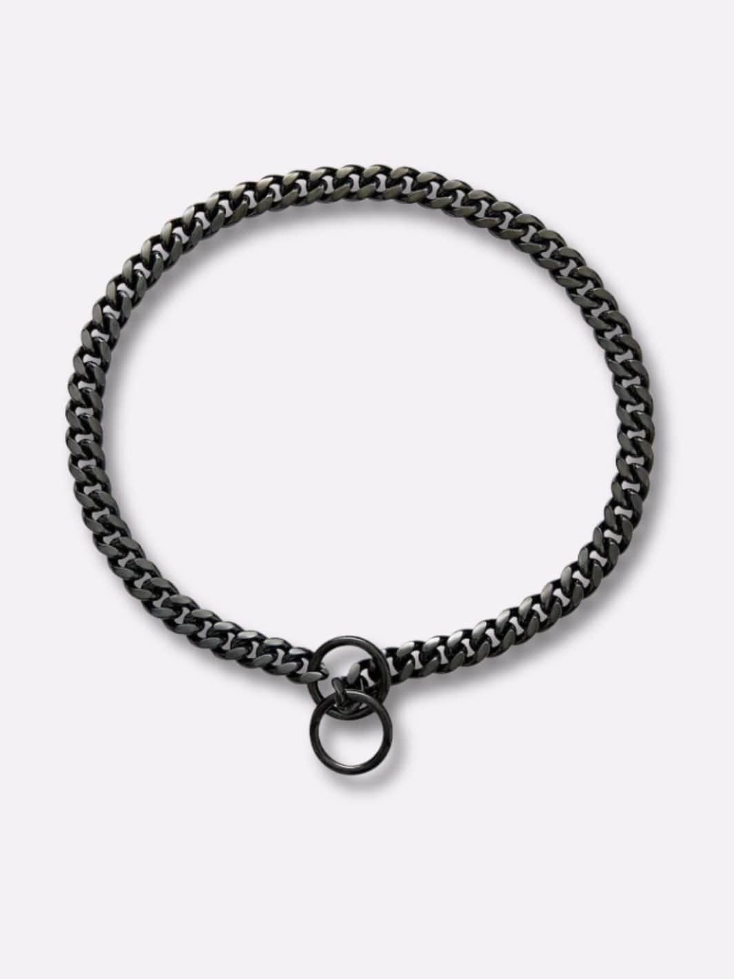 Chaine pour Chien Noir / XS : 25 cm