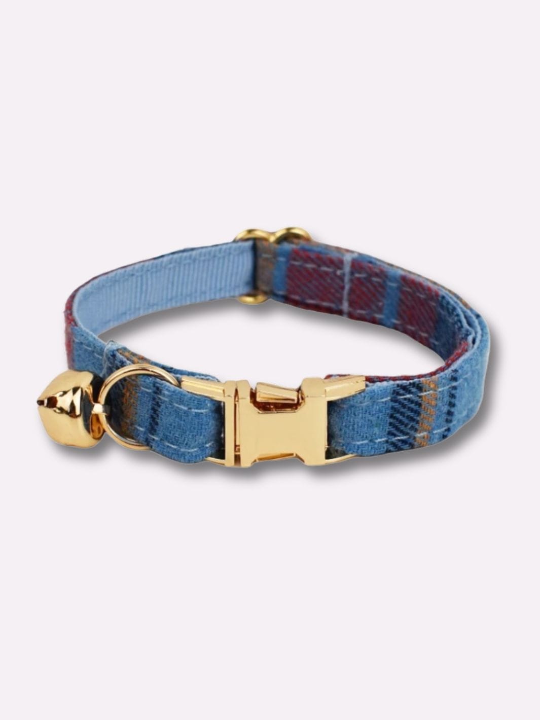 Collier Personnalisé pour Chat Bleu / S : tour de cou 16-26cm