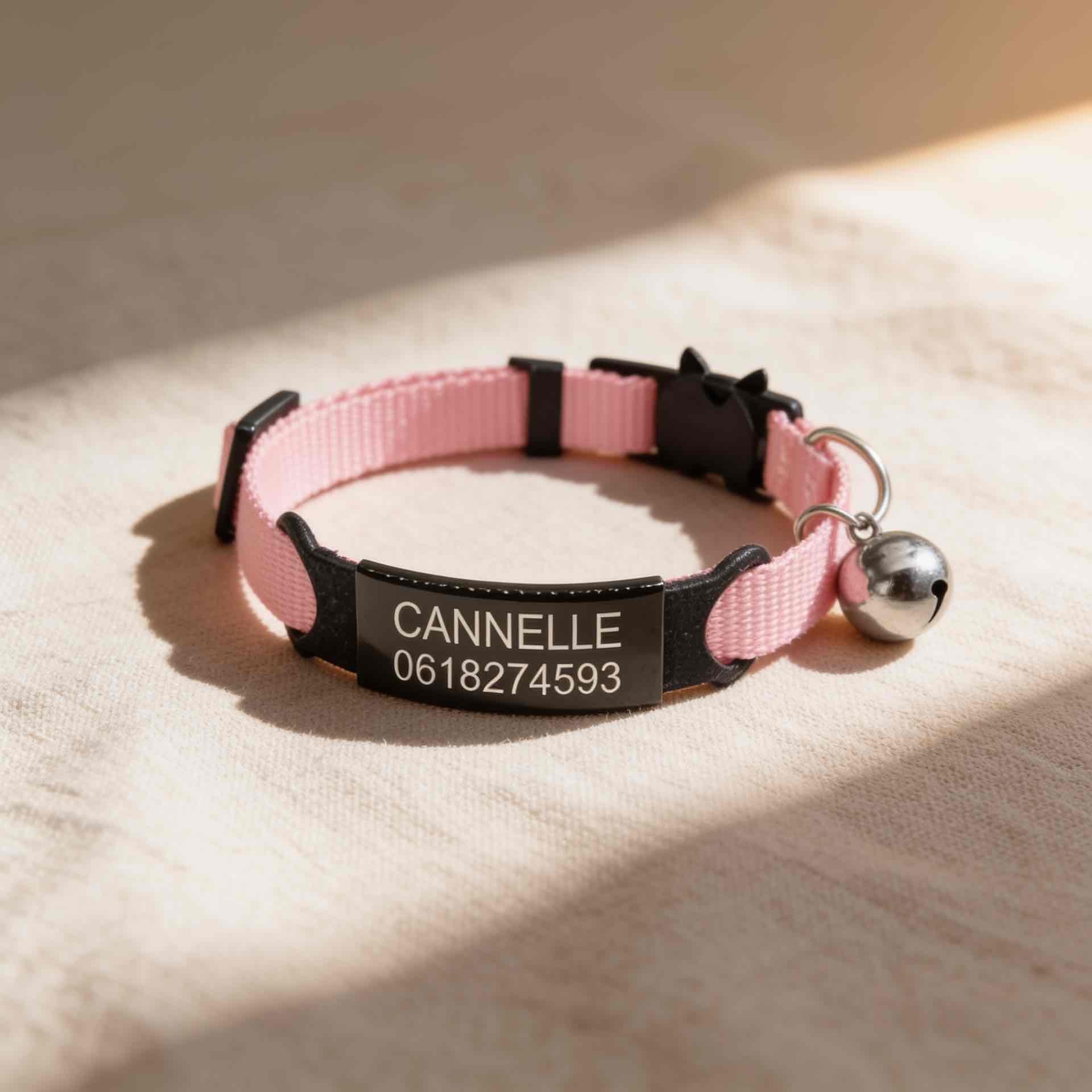 Collier personnalisable anti-étranglement pour chat