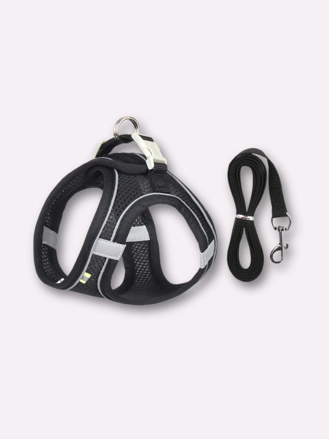 Harnais Réfléchissant pour Chat Noir / XXS 1-2 kg