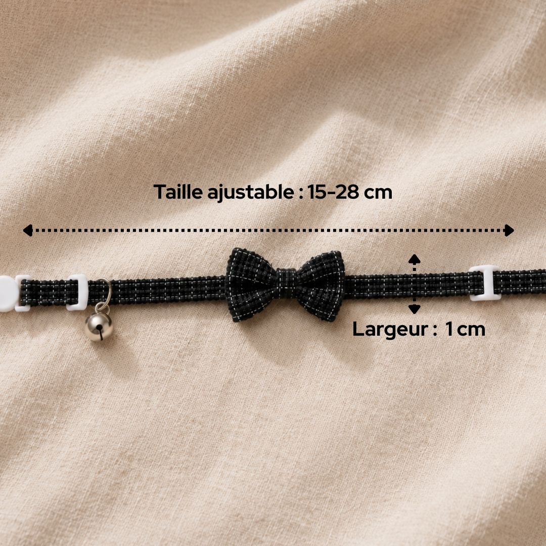 Noeud papillon rayé anti-étranglement - Muzo