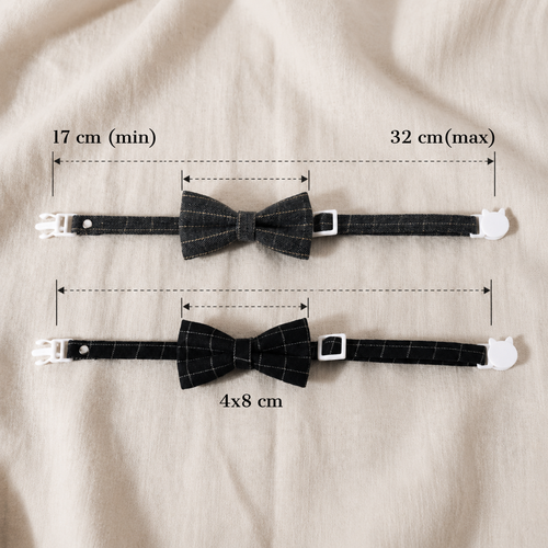 Collier anti-étranglement avec nœud papillon pour chat